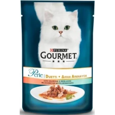 Gourmet (Гурме) Perle Duo з лососем та сайдою 85 г