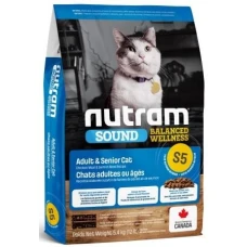 NUTRAM (Нутрам) S5 Sound BW холістик корм для дорослих котів та котів похилого віку з куркою і лососем
