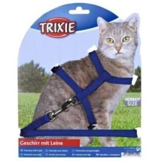 Trixie Шлея з повідцем для котів нейлон 22-42 см/10 мм (колір в асортименті)
