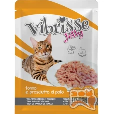 Vibrisse Jelly з тунцем і курячою шинкою в желе, пауч 70г