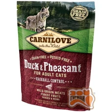 Carnilove Cat Duck & Pheasant Hairball Control з качкою та фазаном для виведення грудок шерсті