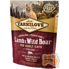 Carnilove Cat Lamb & WildBoar Sterilised з ягням та м'ясом дикого кабана для дорослих стерилізованих котів