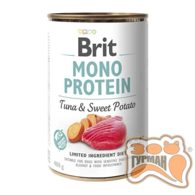 купити Brit Mono Protein Dog k з тунцем і бататом 400 гр в Одеси