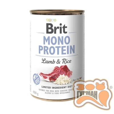 купить Brit Mono Protein Dog k с ягненком и темным рисом 400 гр в Одессы