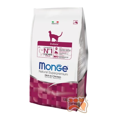 купить Monge CAT Indoor сухой корм для домашних кошек с курицей и рисом в Одессы