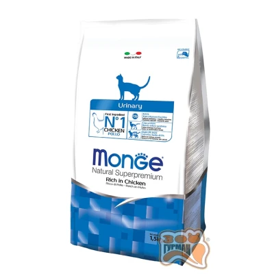 купить Monge CAT Urinary сухой корм для взрослых кошек для профилактики мочекаменной болезни с курицей и рисом в Одессы