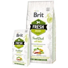 Brit Fresh (Брит Фрэш) Adult Duck/Millet Active Run and Work - беззерновой корм для активных собак всех пород (утка/пшено)